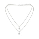 Mahi Multilayer Floral and Butterfly Charms Multi Strand Chain Pendants Layered Necklace for Women (PS1101766R)