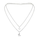 Mahi Multilayer Floral and Butterfly Charms Multi Strand Chain Pendants Layered Necklace for Women (PS1101767R)