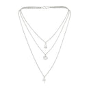 Mahi Multilayer Trishul and Sun Charms Multi Strand Chain Pendants Layered Necklace for Women (PS1101770R)