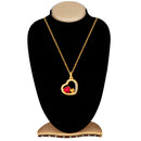Mahi Red and White Crystal Eternal Love Triple Heart Pendant for Women (PS1101799GRed)