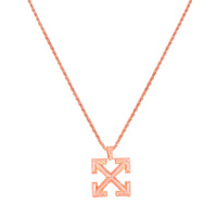Mahi Rose Gold Plated Arrow Shaped Pendant Necklace with Chain (PS1101817Z)