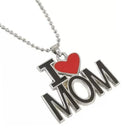 Mahi Mother's Day Special ''I Love Mom'' Letter Heart Unisex Meena Enamelled Pendant with Ball Chain (PS1101820R)