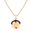 Mahi Rose Gold Plated Cartoon Pendant for Kids with Meena Work Enamel (PS1101831Z)