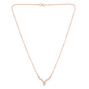 Mahi Deer Heart Shaped Necklace Pendant Chain with Cubic Zirconia Valentine Gift for Women (PS1101846Z)