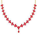 Mahi Gold Plated Elegant Designer Necklace with Crystal stones for girls and women