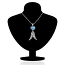 Mahi Glamorous Heart and Wings Pendant