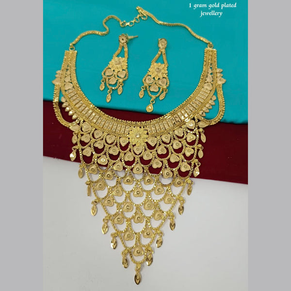 Pari Art Jewellery 1 Gram Gold Plated Long Designer Necklace Set