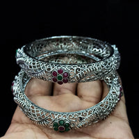 Pooja Bangles Oxidised Floral Bangles Kada Set