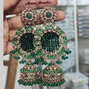 Pooja Bangles Gold Plated Crystal Pearl Jhumka Earrings