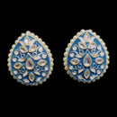 Pooja Bangles Kundan & Meenakari Stud Earrings