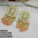 Pooja Bangles Gold Plated Kundan & Beads Dangler Earrings