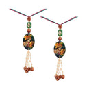 Etnico Traditional Hanging Printed Lumba Rakhi for Bhabhi (R050-LCO) (Pack of 2 Pcs)