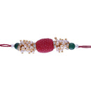 Etnico Ethnic Designer Pearl Beads Studded Rakhi Bracelet for Men/Brother/ Bhaiya for Rakshabhandan (R089R)