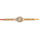 Etnico Gold Plated Stone Studded Rakhi For Men (R615-R)