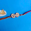 Mahi Rose Gold Plated Cartoon Rakhi for Kids with Meena Work Enameled (RA1100667Z)