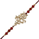 Mahi Rose Gold Plated OM and Trishul Rakhi with Rudraksha for Bhaiya (RA1100732G)