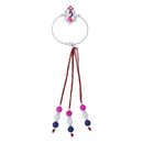 Mahi Peacock Shaped Meenakari Work Lumba Rakhi for Bhabhi (RAL1100676R)