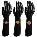 Mahi Combo of Designer Rakhi's with White Crystals for Bhaiya (RCO1105228G)