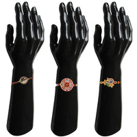 Mahi Combo of Designer Rakhi's with Multicolor Crystal and Artificial Pearl for Bhaiya (RCO1105235M)