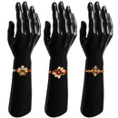 Mahi Combo of 3 Designer  Red, White Crystals and  Artificial Pearl Rakhi's for Brother (RCO1105250G)
