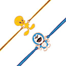 Mahi Combo of 4 Popular Trendy Cartoon Colorful Kids Rakhi with Meena Work (RCO1105325Z)