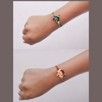 Mahi Combo of Bal Ganesh and Bal Krishna Rakhis for Kids (RCO1105359M)