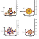 Mahi Combo of Peacok and Floral Shaped Meena Work and Crystals Rakhi's for Bhaiya (RCO1105418M)