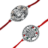 Mahi Combo of Lord Hanuman, Krishna and Shiva Religious Rakhis for Brother / Bhaiya (RCO1105421M)
