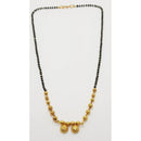 Raiyaraj Gold Plated Pack Of 3 Black Beads Mangalsutra -RRAcc06