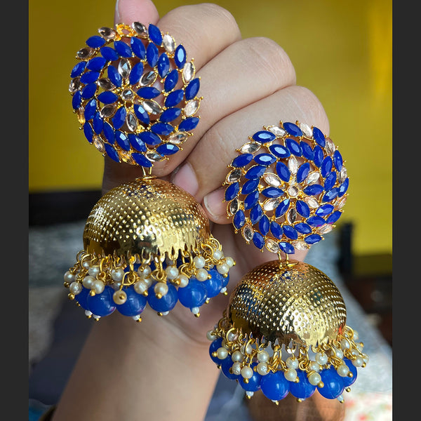 Shringarstreet Meenakari Kundan Stone & Beads Jhumki  Earrings