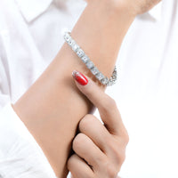 Nipura Silver Crystal Tennis Bracelet