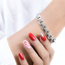 Nipura Silver Studded Linked Chain Bracelet
