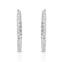 Nipura Studded Zircon Round Hoop earrings