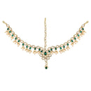 Etnico 18K Gold Plated Kundan Studded Bridal Matha Patti/Maang Tikka for Women (T2059G)