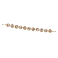 Etnico18k Gold Plated Traditional Floral Kundan Pearl Studded Rajasthani Sheeshphool/ Mathapatti for Women (T2064W)