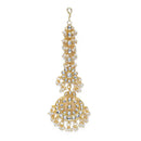 Etnico 18K Gold Plated Traditional Pearls Kundan Studded Maang Tikka for Women/Girls (T2872W)