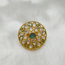 Tarangavi Green Kundan Gold Plaetd Ring