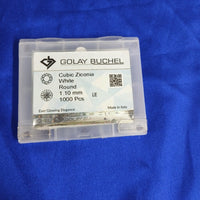 Golay Buchel Cubic Zirconia Round Shape Glass Chatons (0.80mm to 12mm)