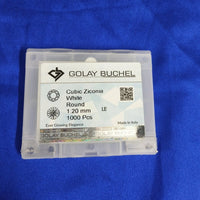 Golay Buchel Cubic Zirconia Round Shape Glass Chatons (0.80mm to 12mm)